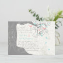 Search for aqua and grey wedding invitations For her