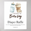 Search for baby is brewing diaper raffle Watercolor