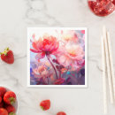 Search for peony napkins Watercolor floral