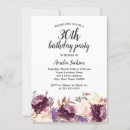 Search for watercolor 30th birthday invitations Botanical