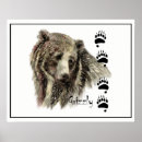 Search for animal tracks posters Watercolor