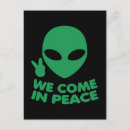 Search for cute alien postcards Ufo