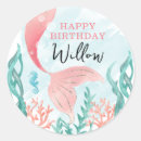 Search for mermaid girl stickers Birthday party