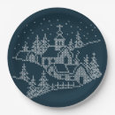 Search for christmas village paper plates Winter