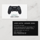 Search for video business cards Gamer