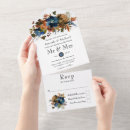 Search for blue orange white wedding invitations Botanical
