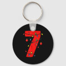 Search for number 7 key rings Unique