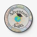 Search for adventure awaits paper plates Globe