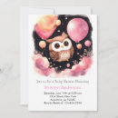 Search for pink owl baby shower invitations Woodland