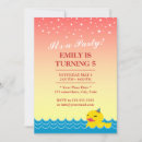 Search for rubber duck birthday invitations Pink