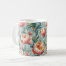 Search for victorian style mugs Victorian floral pattern