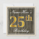 Search for elegant 25th birthday invitations 25 years old