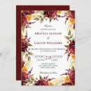 Search for red and yellow wedding invitations Watercolor