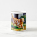 Search for golden retriever dog mugs Portrait