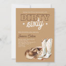 Search for western 60th birthday invitations Rustic