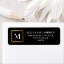 Search for black gold foil return address labels Minimalist