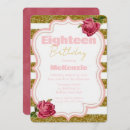 Search for eighteenth birthday invitations Gold