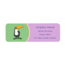 Search for funny bird return address labels Cartoon