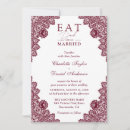 Search for eat drink and be married invitations Country