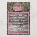 Search for pink camo baby shower invitations Hunting