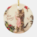 Search for vintage cat christmas tree decorations Kitten