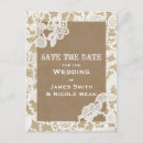 Search for burlap save date postcards Western