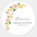 Search for vintage pink floral bridal shower stickers Modern