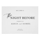 Search for the night before wedding signs Black and white