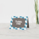 Search for blue gingham thank you cards Rustic