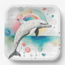 Search for dolphins paper plates Ocean