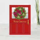 Search for red door christmas cards Wreath