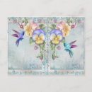 Search for blue hummingbird postcards Purple