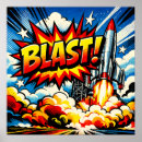 Search for retro rocket posters Vintage