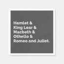 Search for shakespeare napkins Hamlet
