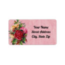 Search for with roses return address labels Vintage