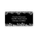 Search for black floral return address labels Gothic