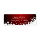 Search for red and white snowflakes return address labels Pretty