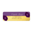 Search for purple rose return address labels Gold