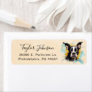 Search for terrier dog return address labels Watercolor