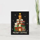 Search for funny cat christmas cards Meowy catmas