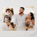 Search for married and merry christmas wedding announcement cards Gold foil