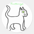Search for cat with green eyes stickers Kitty