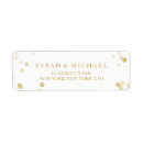Search for faux gold foil confetti return address labels Chic