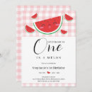 Search for gingham birthday invitations Watermelon