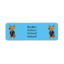Search for happy dogs return address labels Cartoon