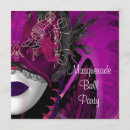 Search for pink and black masquerade party invitations Mask