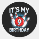 Search for girls 9th birthday stickers Bowling league