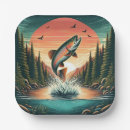 Search for trout paper plates Rustic