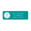 Search for teal return address labels Blue