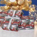 Search for red truck christmas wrapping paper Pine tree